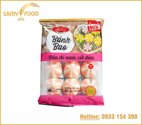 Bánh Bao Đậu Đỏ Nước Cốt Dừa 300g